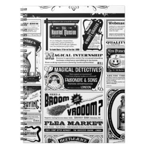 gruselige Zeitung Notizblock