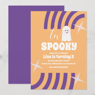 Gruselige zwei groovige Halloween-Geisterparty   Einladung