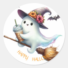 Gruseligen Frohen Halloween Runder Aufkleber