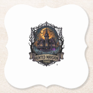 Gruseligen Mansion-Touren Halloween Gothic House C Untersetzer