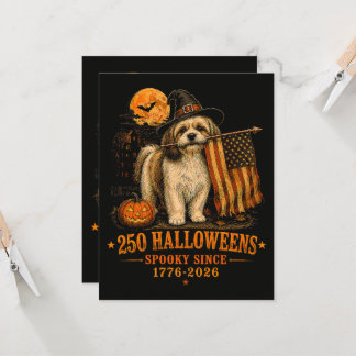 Gruseliger 250 Halloweens Shih Tzu Patriotischer 1 Einladung