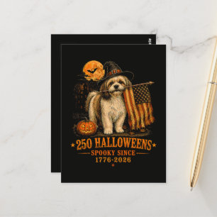 Gruseliger 250 Halloweens Shih Tzu Patriotischer 1 Postkarte