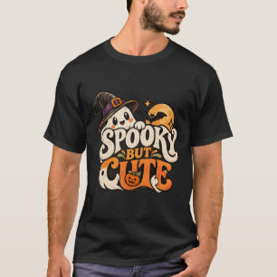 Gruseliger aber süßer Geist-Hexe Retro-Halloween-G T-Shirt