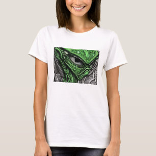 Gruseliger abstrakter Außerirdischer T-Shirt