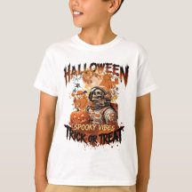 Gruseliger Astronaut-Halloween-Shirt für Kinder