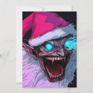 Gruseliger Böser Weihnachtsmann Schrecklicher Kram Feiertagskarte