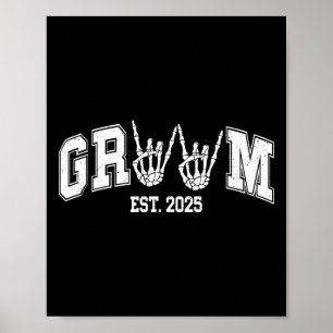 Gruseliger Bräutigam Braut 2025 Gothic Halloween P Poster