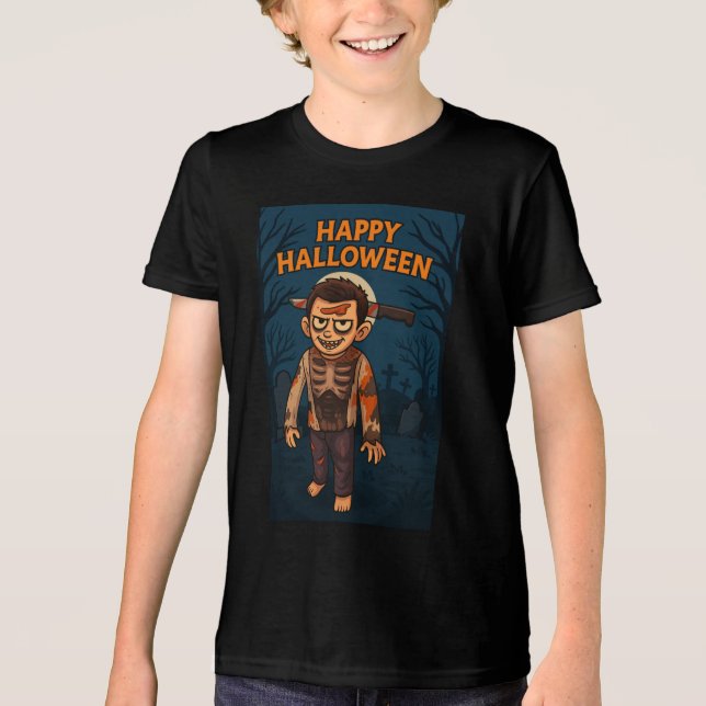 Gruseliger Cameron  Tri-Blend Shirt (Vorderseite)