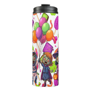 Gruseliger Candy-Zombie-Mix für Halloween Thermosbecher