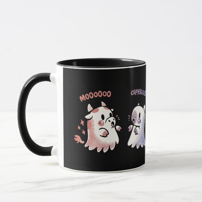Gruseliger Capy und Kuh  Tasse (Links)