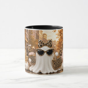 Gruseliger Chic-Geist-Becher, Leoparden-Druck-Hall Tasse