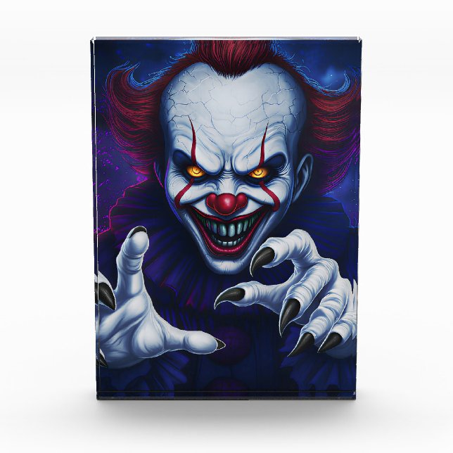 Gruseliger Clown-Foto-Block Fotoblock (Vorderseite)