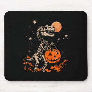 Gruseliger Dinosaurier-Skelett-Schrecklicher Kürbi Mousepad