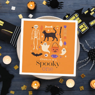 Gruseliger Erste Halloween-Motive Orange 1. Geburt Serviette