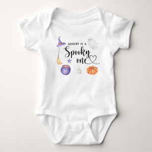 Gruseliger erster Halloween-Geburtstag Baby Strampler