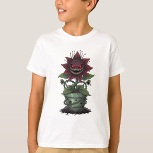 Gruseliger fleischfressender Pflanzenmonster-Kinde T-Shirt