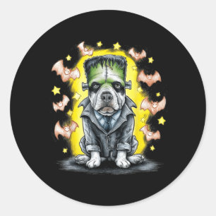 Gruseliger Frankenstein-Monster-Hund - Gruseliges  Runder Aufkleber
