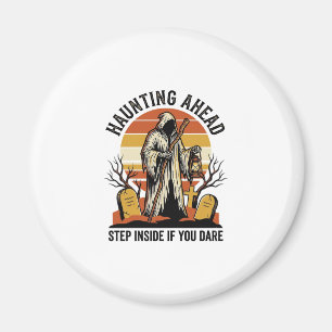 Gruseliger Friedhof-Shirt mit unheimlichem Sonnenu Magnet