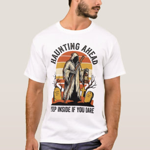 Gruseliger Friedhof-Shirt mit unheimlichem Sonnenu T-Shirt