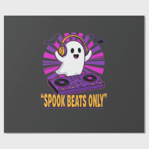 Gruseliger Geist DJ Halloween-Beats-Design_1 Geschenkpapier