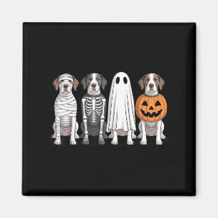 Gruseliger Geist Englischer Pointer Kürbis Hallowe Magnet