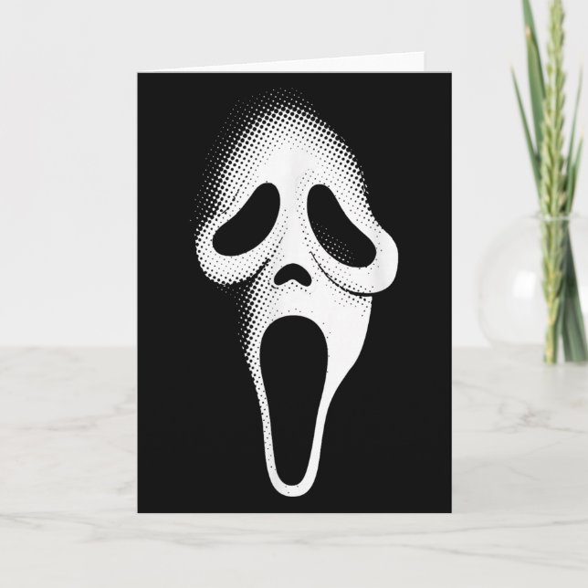 Gruseliger Geist Gesicht Gruselhalloweenparty Mask Karte (Vorderseite)