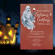 Gruseliger Geister-Kostüm-Cocktail-Halloween-Party