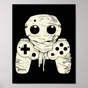 Gruseliger Geister-Mummy-Gaming-Controller Hallowe Poster