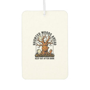 Gruseliger Geisterbaum Vintage Halloween-Warn-Shir Autolufterfrischer