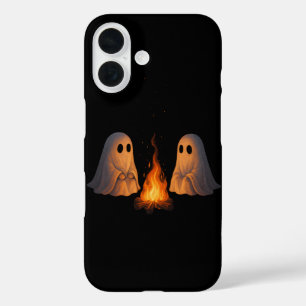Gruseliger Geisterlagerfeuer-Nachtwald Kunst - Hal iPhone 16 Hülle