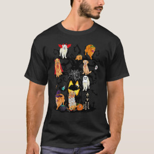 Gruseliger Golden Retriever Hunde Baum Halloween K T-Shirt