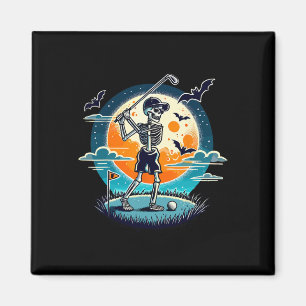 Gruseliger Golf-Skelett-Halloween-Kostüm Lustig Lo Magnet