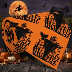 Gruseliger Gothic-Halloween-Vogelscheuche-Kürbis-M Krawatte