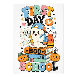 Gruseliger Grafikdesign zum Halloween-Einschulungs Fotodruck