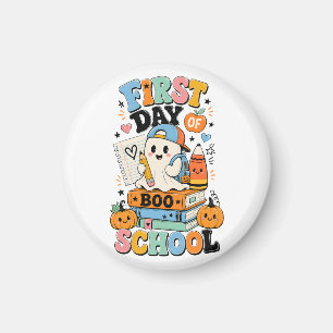 Gruseliger Grafikdesign zum Halloween-Einschulungs Magnet