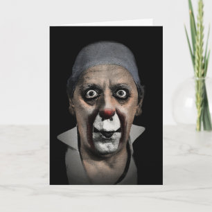 Gruseliger Grock der Clown Geburtstagskarte Feiertagskarte