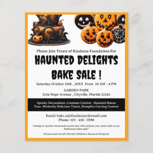 Gruseliger Halloween-Backverkauf Flyer
