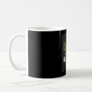Gruseliger Halloween-Baum-Fledermäuse-Vektordesign Kaffeetasse