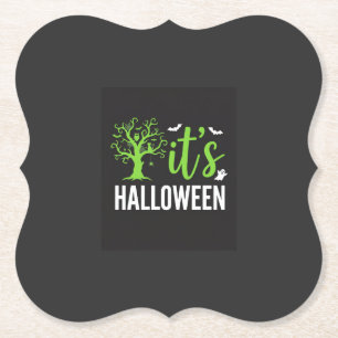 Gruseliger Halloween-Baum-Fledermäuse-Vektordesign Untersetzer