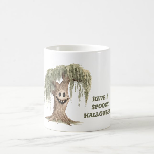 Gruseliger Halloween-Baum Kaffeetasse (Mittel)