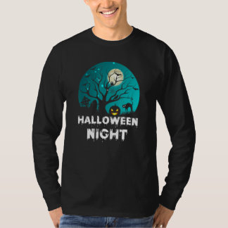 Gruseliger Halloween-Besenginster-Frauen-Kürbis-Gr T-Shirt