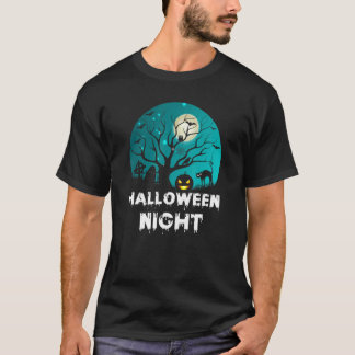 Gruseliger Halloween-Besenginster-Frauen-Kürbis-Gr T-Shirt