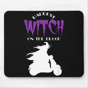Gruseliger Halloween-Biker - schlimmste Hexe auf d Mousepad