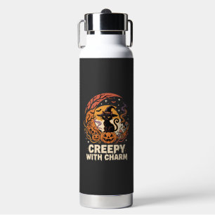 Gruseliger Halloween-Charme-Katze Trinkflasche