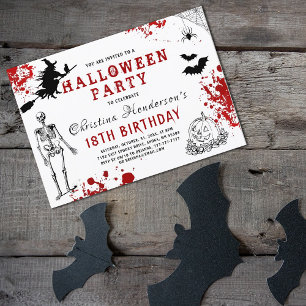 Gruseliger Halloween-Geburtstag Einladung