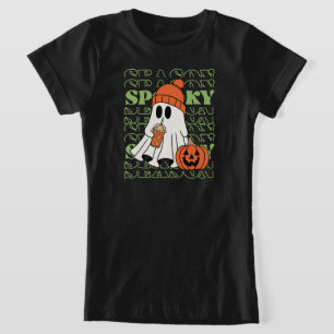 gruseliger Halloween-Geist, der Jus und Kürbis häl T-Shirt