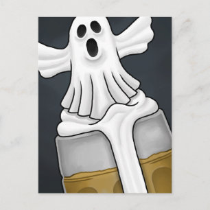 Gruseliger Halloween-Geist Feiertagspostkarte