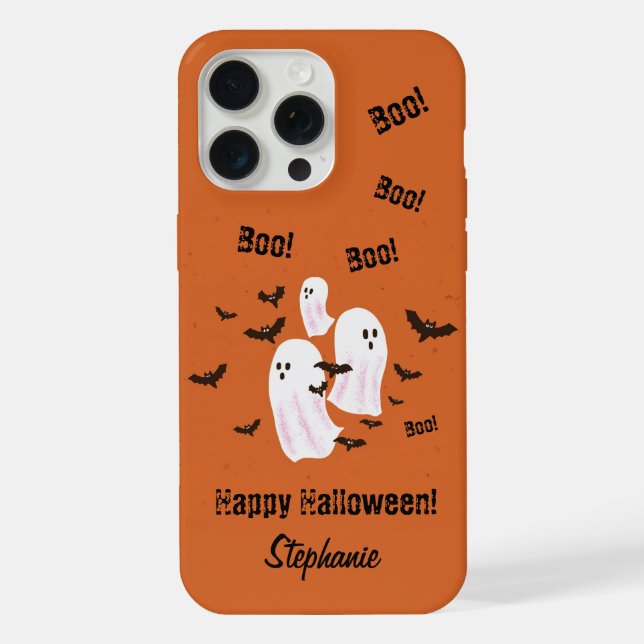 Gruseliger Halloween-Geist iPhone 15 Pro Max Hülle (Rückseite)