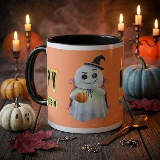 Gruseliger Halloween-Geist-Kaffeebecher Tasse