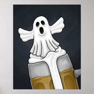 Gruseliger Halloween-Geist Poster